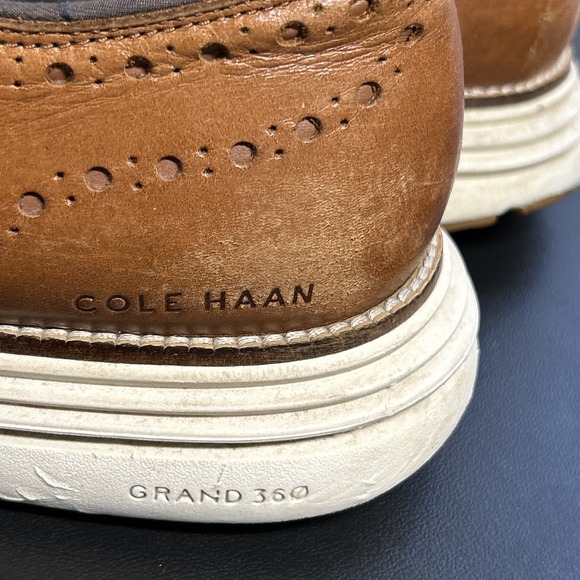 Cole Haan Original Men's 13 Leather Lace Up Shoe Preppy Career Comfort Brown - Picture 15 of 16